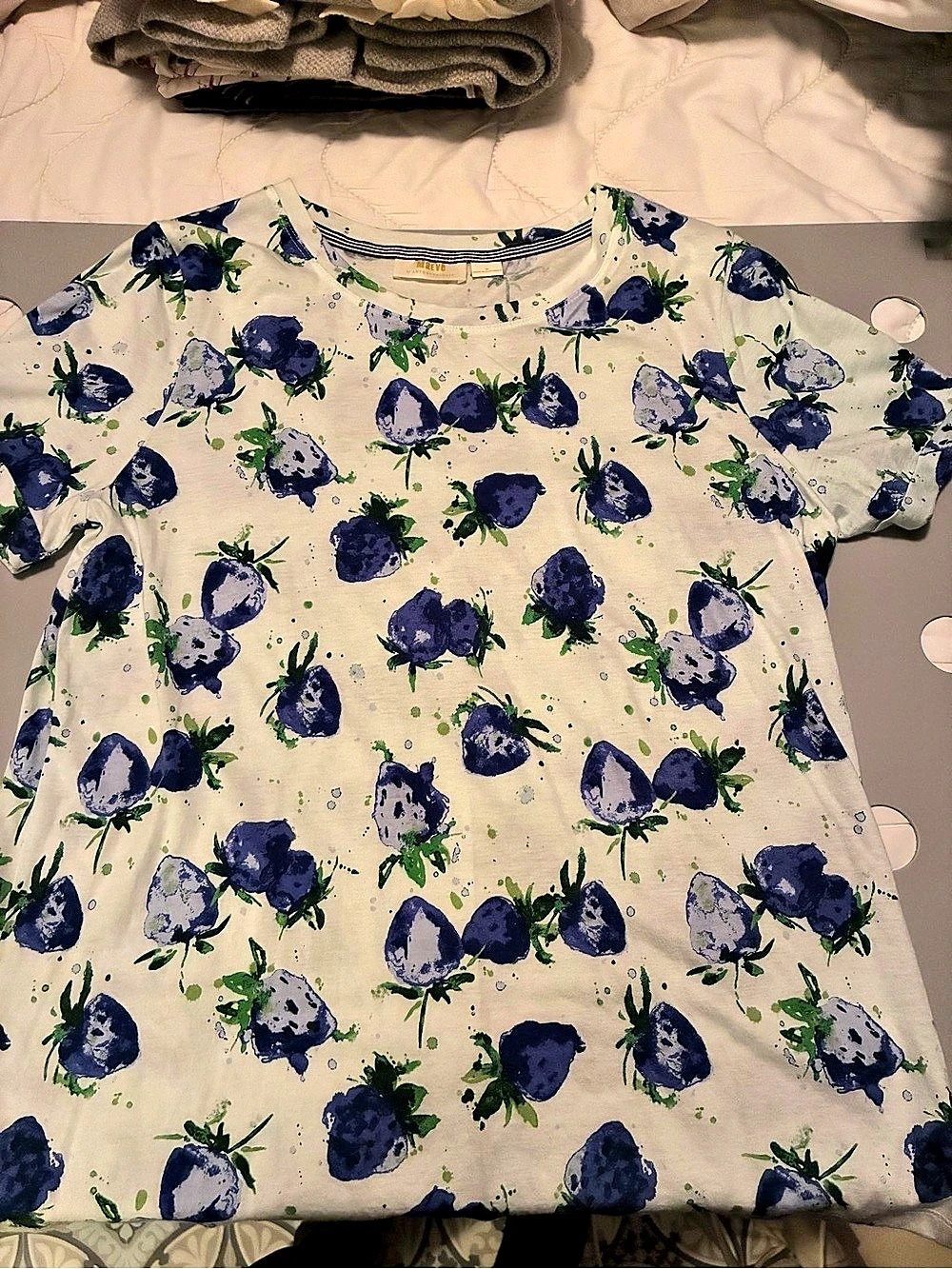 Maeve by Anthropologie Strawberry Fields Tee